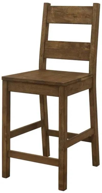 Coleman - Wood Counter Chair (Set of 2) - Rustic Golden Brown