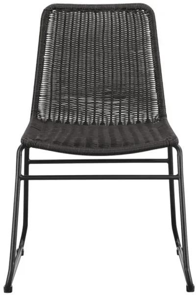 Dacy - Faux Rattan Metal Dining Side Chair (Set of 2) - Brown