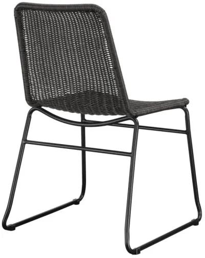 Dacy - Faux Rattan Metal Dining Side Chair (Set of 2) - Brown