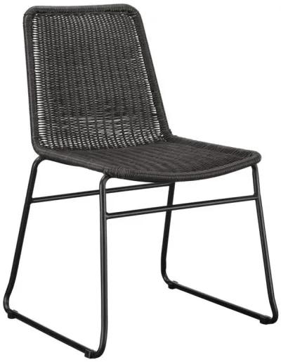 Dacy - Faux Rattan Metal Dining Side Chair (Set of 2) - Brown