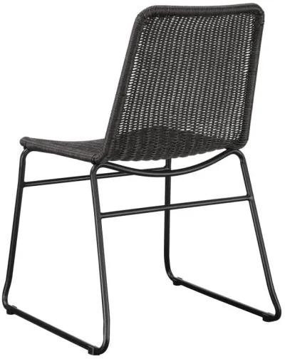 Dacy - Faux Rattan Metal Dining Side Chair (Set of 2) - Brown