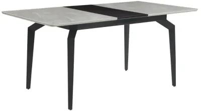 Mina - Rectangular Extension Dining Table - Gray Ceramic