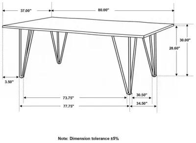 Neve - Live Edge Dining Table - Gray Sheesham