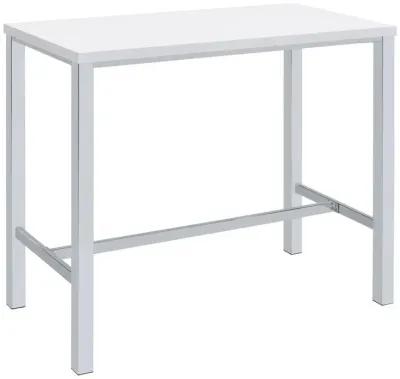 Natividad - 5 Piece Pub Height Bar Table Set - White High Gloss