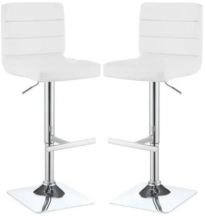 Bianca - Square Upholstered Adjustable Bar Stools (Set of 2)