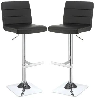 Bianca - Square Upholstered Adjustable Bar Stools (Set of 2)