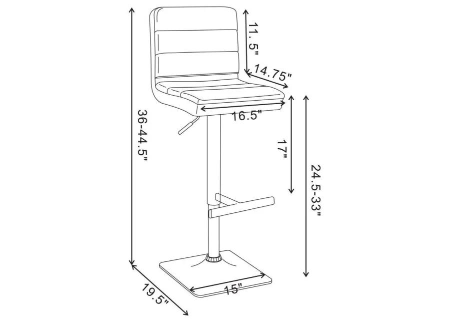 Bianca - Square Upholstered Adjustable Bar Stools (Set of 2)