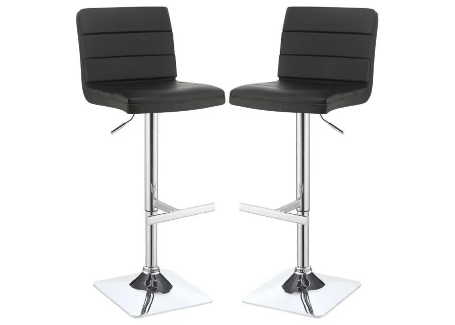 Bianca - Square Upholstered Adjustable Bar Stools (Set of 2)