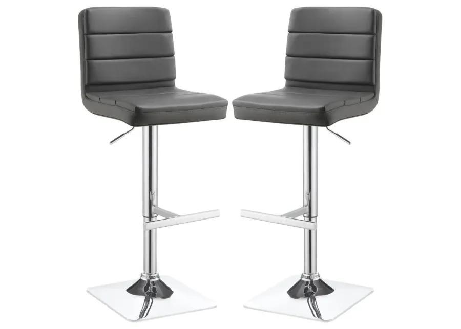 Bianca - Square Upholstered Adjustable Bar Stools (Set of 2)