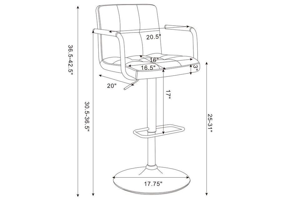 Palomar - Adjustable Height Bar Stool