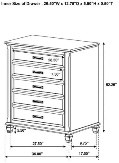 Franco - 5-Drawer Chest