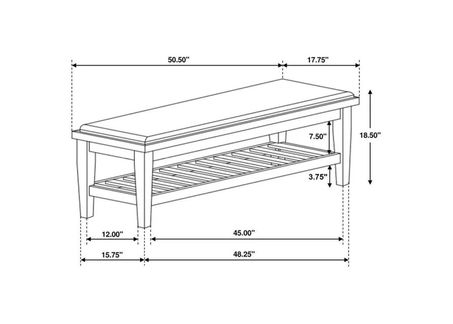 Franco - Bench with Lower Shelf