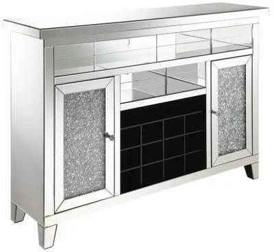 Melinda - 2-Door Wine Cabinet With Lighting Mirror