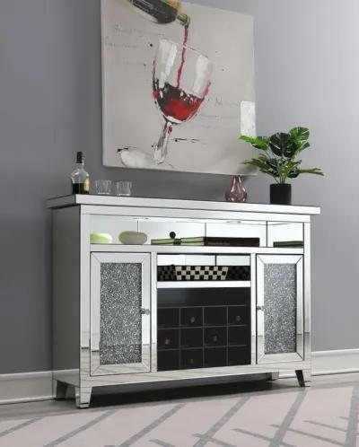 Melinda - 2-Door Wine Cabinet With Lighting Mirror