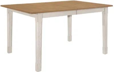 Kirby - Extension Leaf Dining Table - Rustic Off White