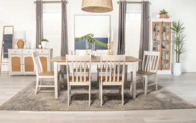 Kirby - Extension Leaf Dining Table - Rustic Off White