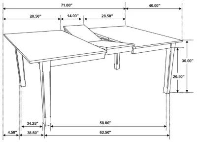 Kirby - Extension Leaf Dining Table - Rustic Off White