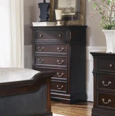 Cambridge - 5-Drawer Rectangular Chest - Cappuccino