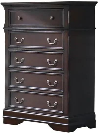 Cambridge - 5-Drawer Rectangular Chest - Cappuccino