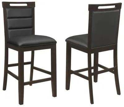 Prentiss - Upholstered Counter Chair (Set of 2) - Cappuccino