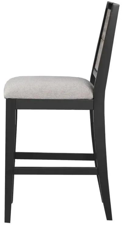 Elodie - Wood Counter Chair (Set of 2) - Gray And Black