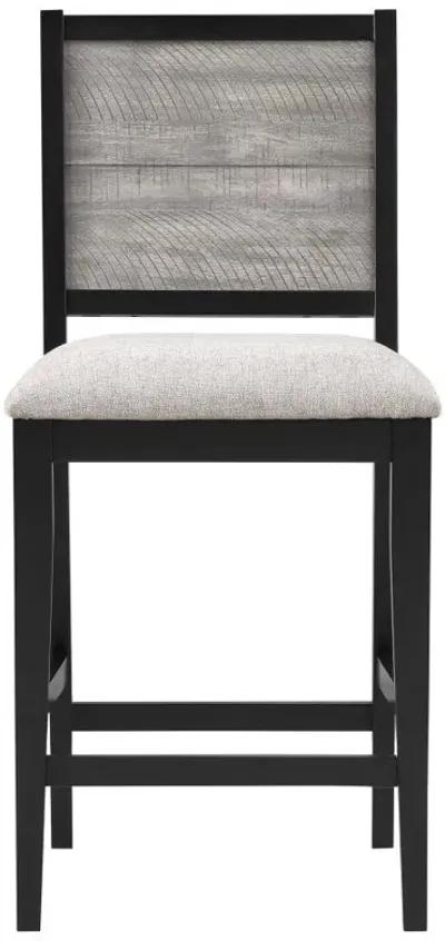 Elodie - Wood Counter Chair (Set of 2) - Gray And Black