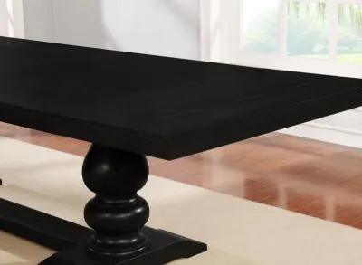 Phelps - Extension Leaf Dining Table Distressed Noir - Distressed Nior