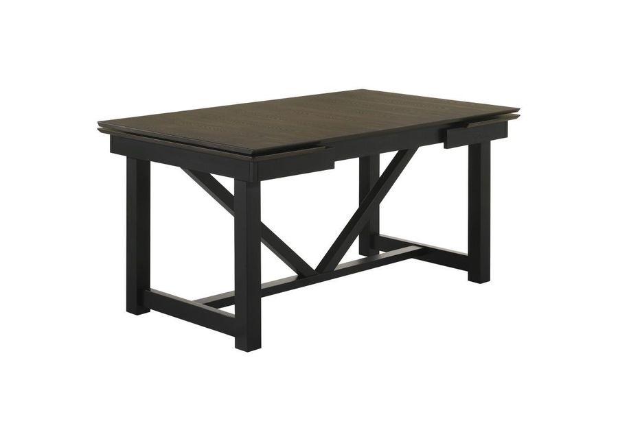 Malia - Rectangular Dining Table With Refractory Extension Leaf - Black