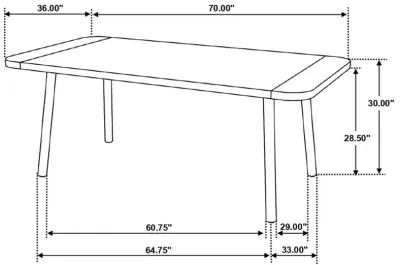 Maverick - Solid Wood Dining Table - Natural Mango