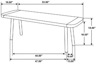 Maverick - Wood Dining Bench - Natural Mango And Black