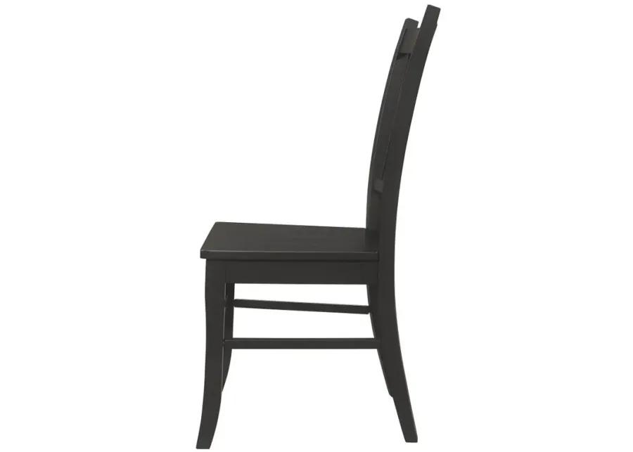 Marbrisa - Slat Back Dining Side Chair (Set of 2) - Matte Black