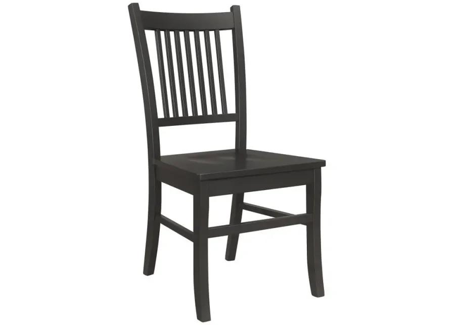 Marbrisa - Slat Back Dining Side Chair (Set of 2) - Matte Black