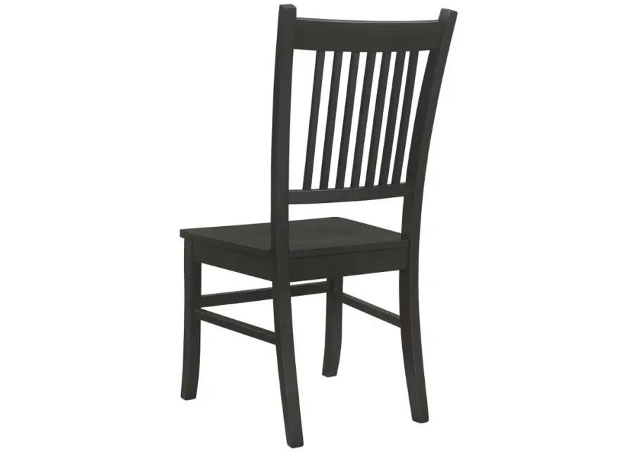 Marbrisa - Slat Back Dining Side Chair (Set of 2) - Matte Black