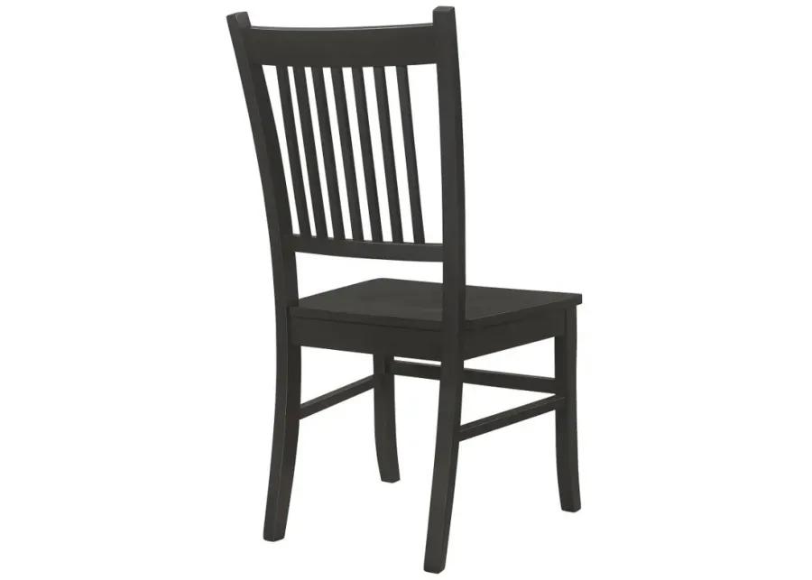 Marbrisa - Slat Back Dining Side Chair (Set of 2) - Matte Black