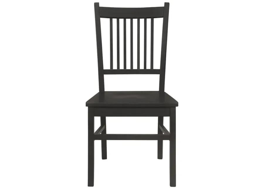 Marbrisa - Slat Back Dining Side Chair (Set of 2) - Matte Black