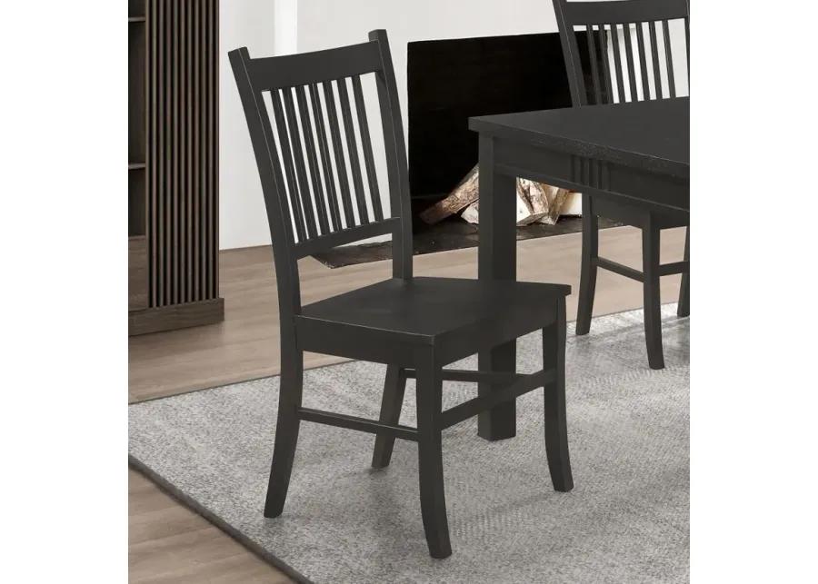 Marbrisa - Slat Back Dining Side Chair (Set of 2) - Matte Black