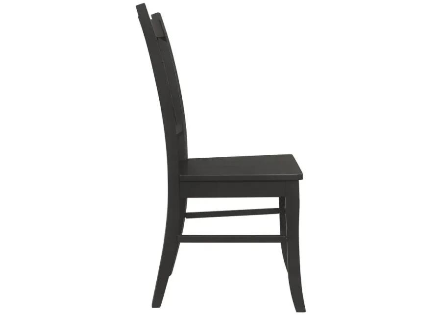 Marbrisa - Slat Back Dining Side Chair (Set of 2) - Matte Black