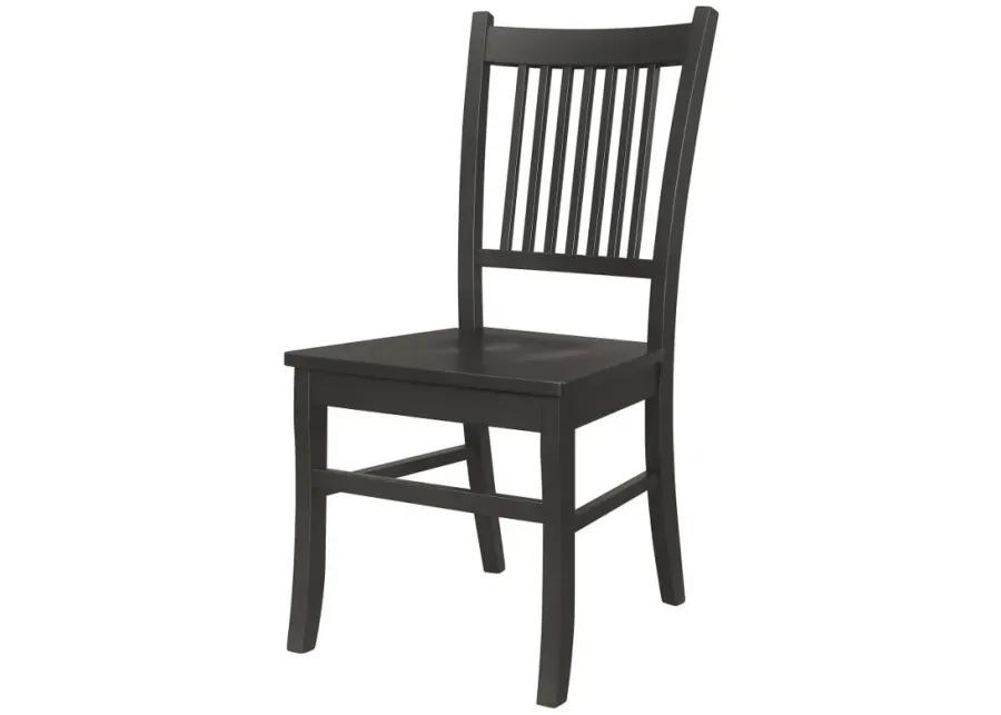 Marbrisa - Slat Back Dining Side Chair (Set of 2) - Matte Black