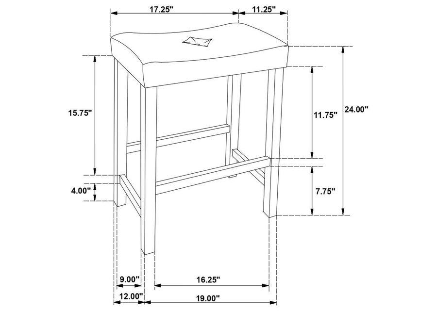 Oleander - 3 Piece Counter Height Set - Nut Brown