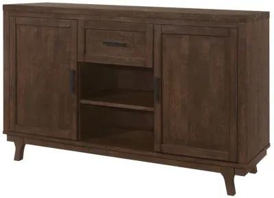 Reynolds - 2 Door Sideboard Buffet Storage Cabinet - Brown Oak