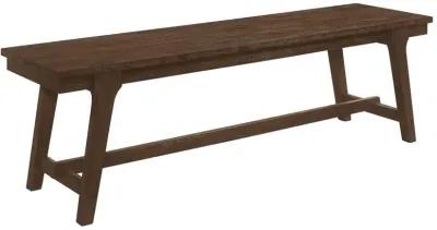 Reynolds - Wood Trestle Base Dining Bench - Brown Oak