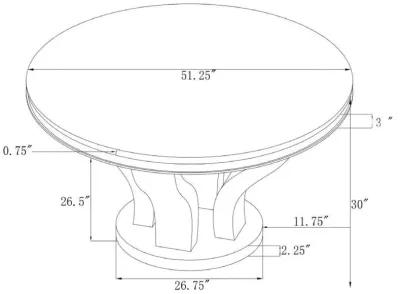 Anchorage - 5 Piece Round Stainless Steel Dining Set - Chrome