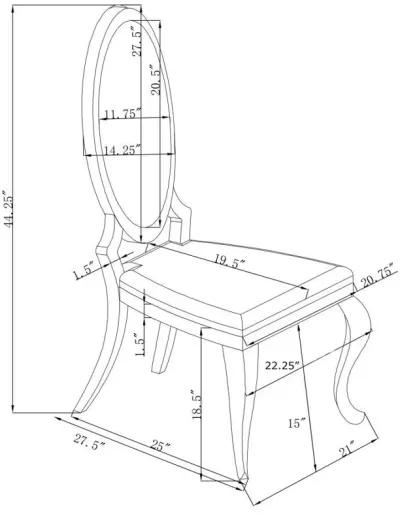 Anchorage - 5 Piece Round Stainless Steel Dining Set - Chrome