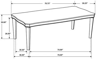 Ronnie - Rectangular Wood Dining Table - Rustic Cream