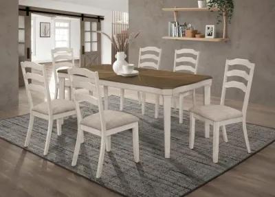 Ronnie - Rectangular Wood Dining Table - Rustic Cream