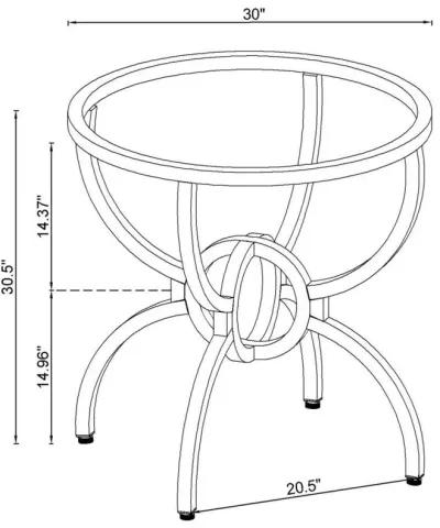 Aviano - Round Metal Dining Table Base - Gunmetal