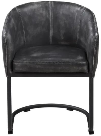 Banner - Leatherette Upholstered Dining Arm Chair - Anthracite