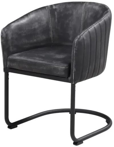 Banner - Leatherette Upholstered Dining Arm Chair - Anthracite