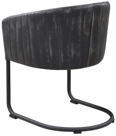 Banner - Leatherette Upholstered Dining Arm Chair - Anthracite