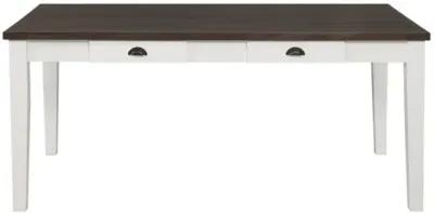 Kingman - 4-Drawer Dining Table - Distressed White